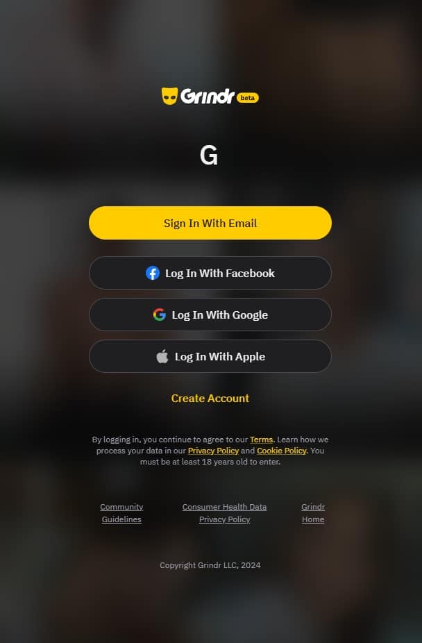 grindr login